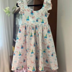 Wildflowers Enchanted Castle Dress - White and Blue